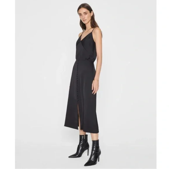 Club Monaco Button Front Slip Skirt